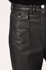 CYNTHIA FLARED LEATHER TROUSERS