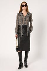 EMMA STRAIGHT LEATHER SKIRT