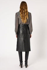 EMMA STRAIGHT LEATHER SKIRT