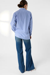 CYNDRA COAT OF ARMS COTTON STRIPED SHIRT
