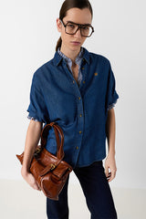 CESS FLOWING DENIM OVERSIZED SHIRT