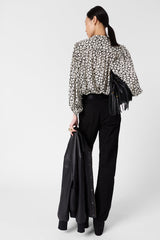 CEONIE TWO TONE PRINTED FLUID SHIRT