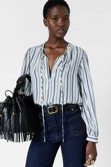 CAMMIE FLOWING CHAIN PRINT BLOUSE