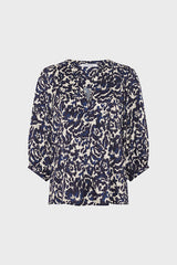 CALINA ABSTRACT FLORAL PRINT BLOUSE