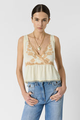 CELISA EMBROIDERY CROP TOP