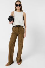 CALLISTA ECRU ECRU SLEEVELESS SILK TOP