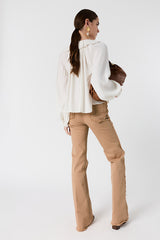 CISANA RUFFLE CREPE SHIRT