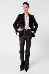CATRINE ECRU SMOCKED SILK SHIRT