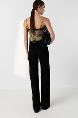 CHESSA FLORAL THIN STRAPS LACE TOP