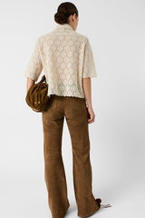 CAYLIE SHORT SLEEVE GUIPURE SHIRT