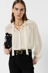 CYRANA LACE COLLAR SHIRT