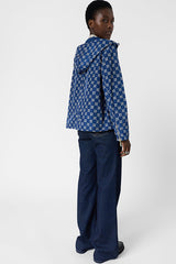 JULINE NAVY SHORT MONOGRAMMED PARKA