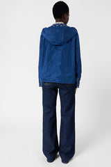 JULINE NAVY SHORT MONOGRAMMED PARKA