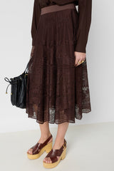 JANY LACE MIDI SKIRT