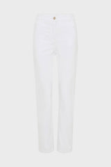 ADELA WHITE SLIM COTTON JEANS