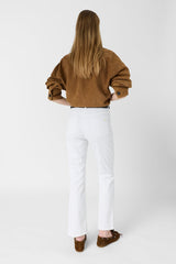 ADELA WHITE SLIM COTTON JEANS