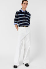 AELINA WHITE STRAIGHT WIDE JEANS
