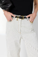 AMALIAH WIDE STRIPED JEANS