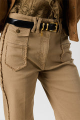 ANNA SAND FLARED FRINGED JEANS