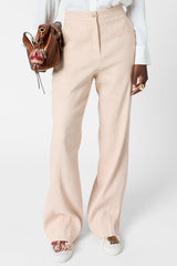 ALAYNA STRAIGHT LINEN BLEND TROUSERS