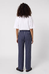 AINAIS STRIPED STRAIGHT TROUSERS