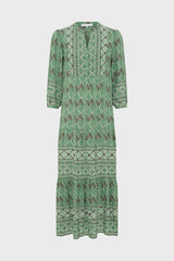 RIHAM LONG GRAPHIC PRINT DRESS