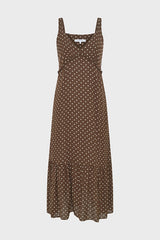 RACINE LONG SLEEVELESS POLKA DOTS DRESS