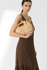 RACINE LONG SLEEVELESS POLKA DOTS DRESS