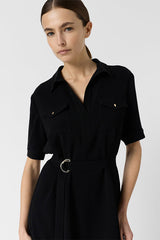 ROMYNE MICROFIBER SHIRT DRESS