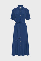 RAINA INK LONG SHIRT DRESS