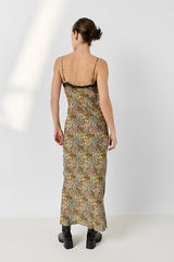 RYM LONG FLORAL THIN STRAPS DRESS