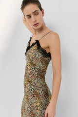 RYM LONG FLORAL THIN STRAPS DRESS