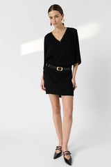 RAYSA MICROFIBER SHORT V DRESS