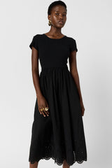 RYNAH BI MATERIAL MAXI DRESS