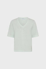 MARISA GREEN COTTON V SHIRT