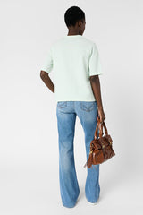 MARISA GREEN COTTON V SHIRT