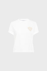 MELIA COTTON COAT OF ARMS EMBROIDERED T SHIRT