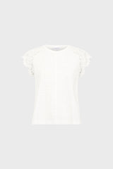 MISHAELLE COTTON LACE T SHIRT