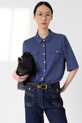 MYLA BUTTON DOWN POLO SHIRT