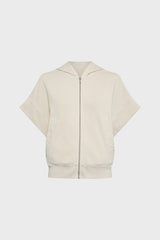 MILENE NATURAL OVERSIZED SHORT SLEEVED HOODIE