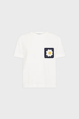 MELVINE EMBROIDERED DAISY T SHIRT