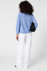 LORYS BLUESKY LINEN BLEND CARDIGAN