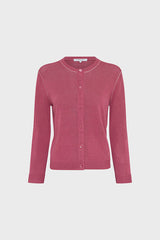 LORYS ROSEWOOD LINEN BLEND CARDIGAN