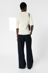 LOUIZA RIBBED POLO COLLAR VEST