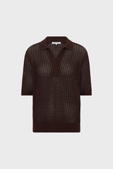 LIANNE OPENWORK POLO SHIRT