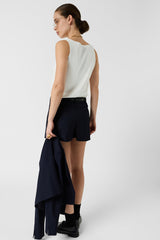 LUCINA WHITE MICROFIBER TOP