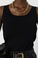 LUCINA BLACK MICROFIBER TOP