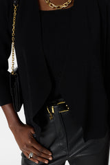 LYNAYA BLACK MICROFIBER VEST