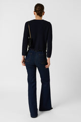 LUBNA OPENWORK CROPPED CARDIGAN