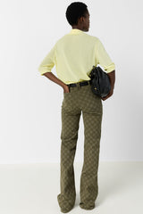 LAIKA YELLOW FINE KNIT POLO SHIRT